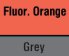 Flourescent Orange/ Grey