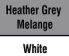 Heather Grey Melange/White