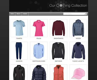 Our Clothing Collection Custom Website Example Homepage