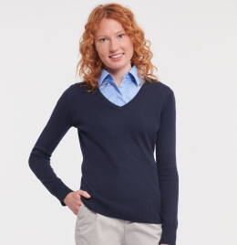 View Russell Collection Ladies VNeck Pullover