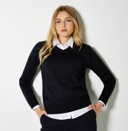 View Kustom Kit Ladies Arundel V Neck Sweater