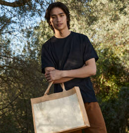 View Westford Mill Cotton Pocket Jute Shopper