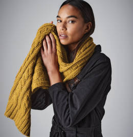 View Beechfield Cable Knit Melange Scarf