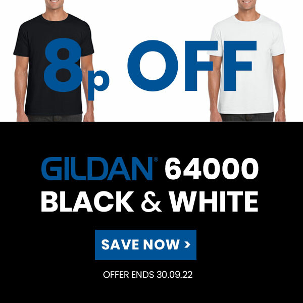 Gildan 64000 Black & White 8p Off